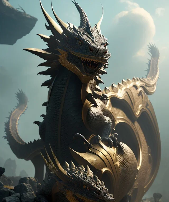 A portrait of a swidish dragon by Greg Rutkowski, Sung Choi, Mitchell Mohrhauser, Maciej Kuciara, Johnson Ting, Maxim Verehin, Peter Konig, 8k photorealistic, cinematic lighting, HD, high details, dramatic, atmosphereric, trending on artstation