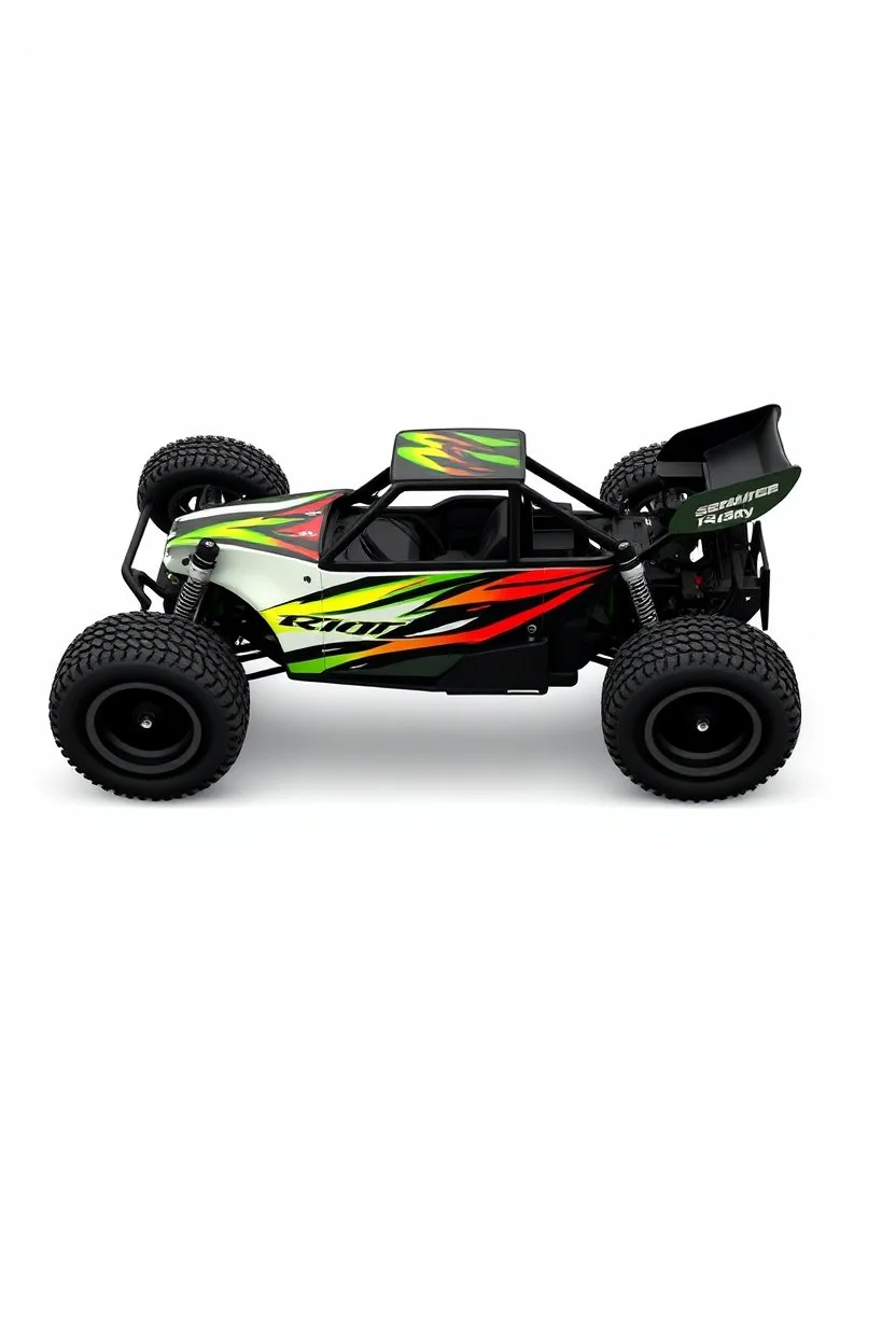2d side view of rc10t truggy vector