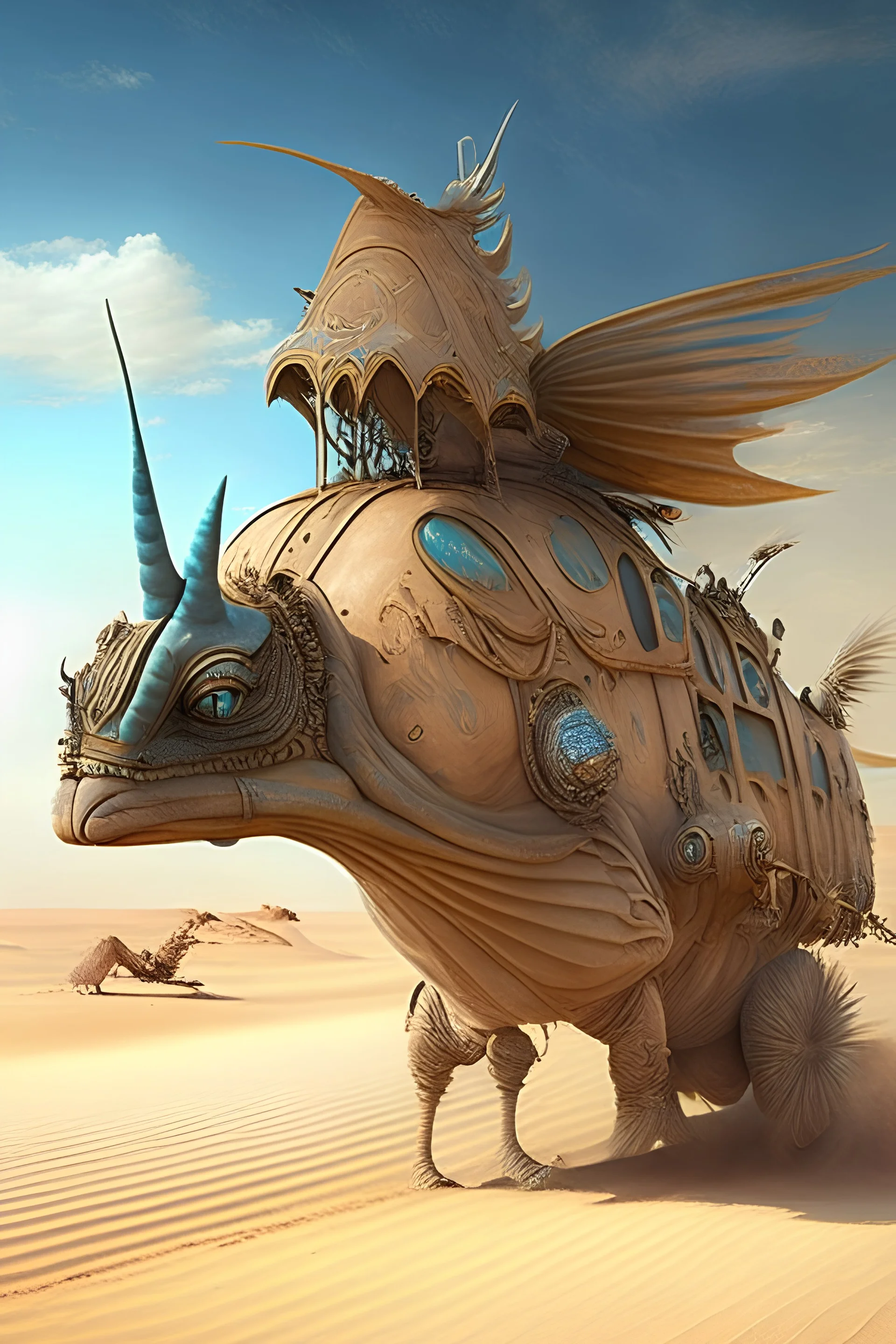 Fantasy creatures used for traveling and transportation in the desert