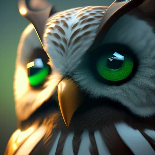 Owl, shallow depth of field, macro lens, unreal engine 5, ultra detailed