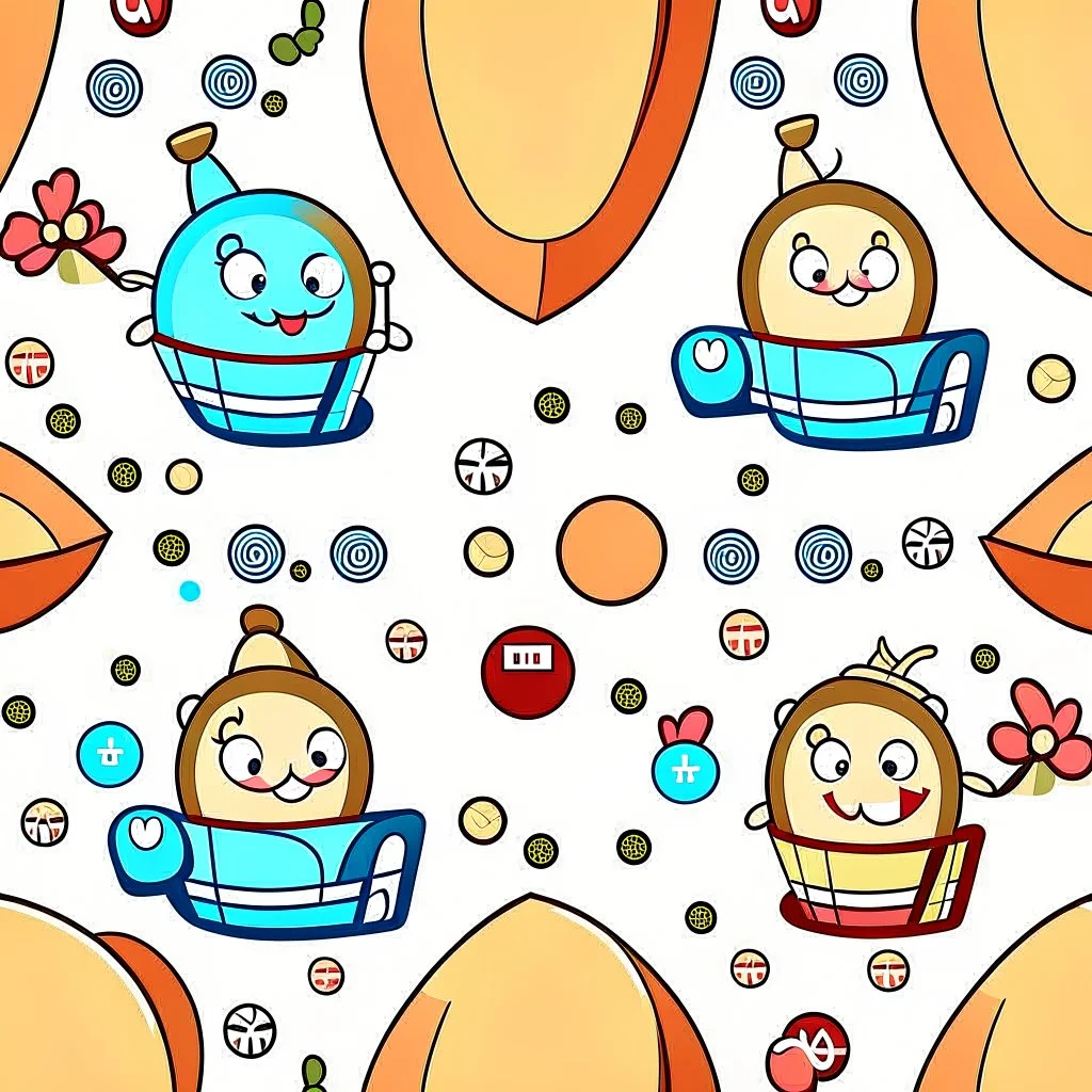 Create seamless fabric design patterns for toy package of 'if button,The release agency makes a conditional pre-judgment'