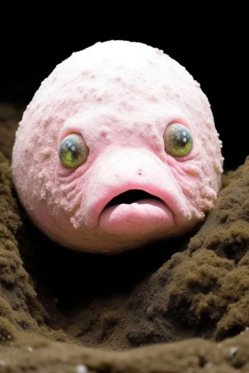 blobfish digging a hole