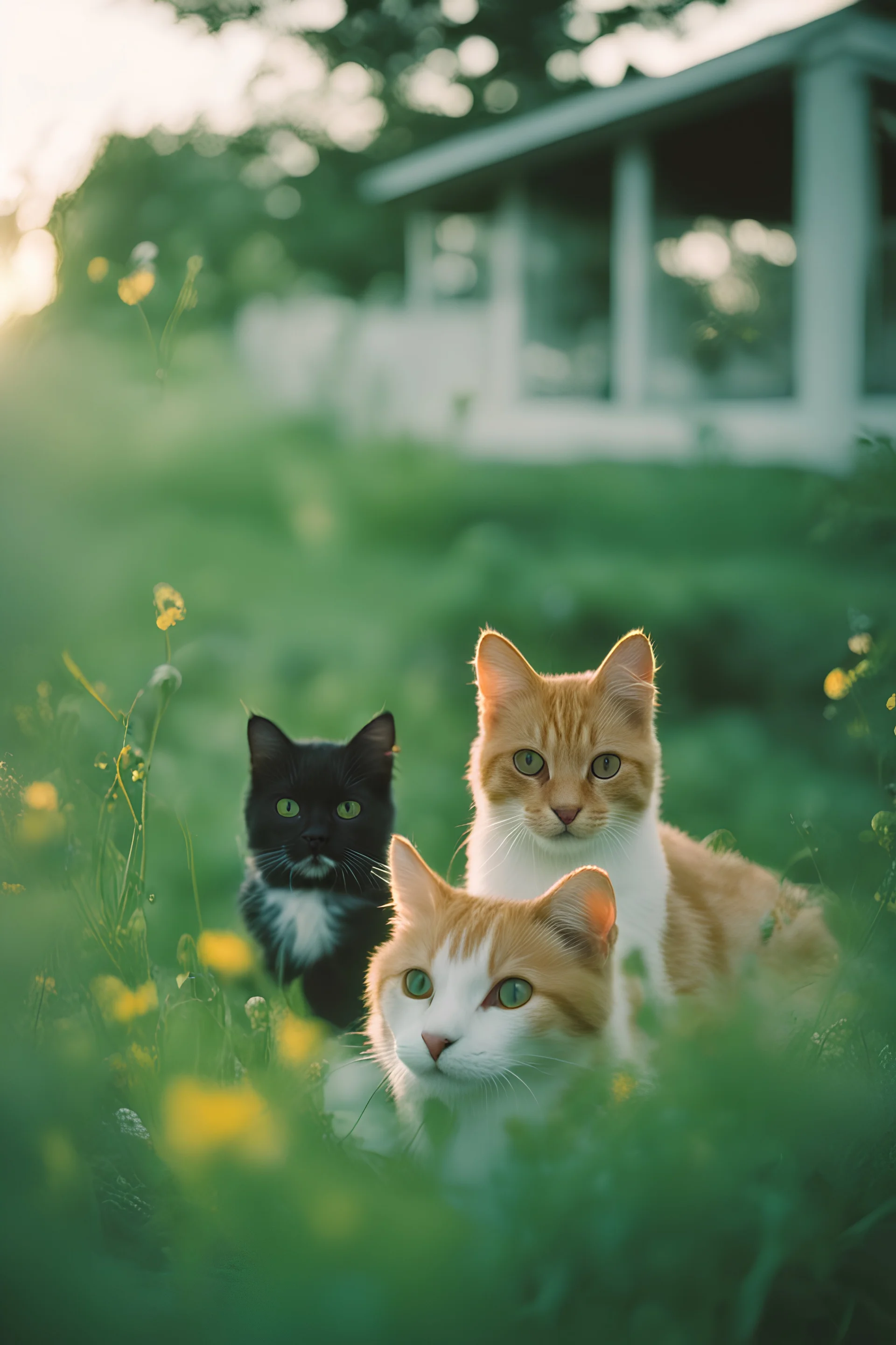 sunrise film photo of CATS