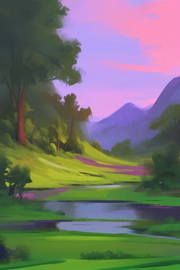 easy landscape paint