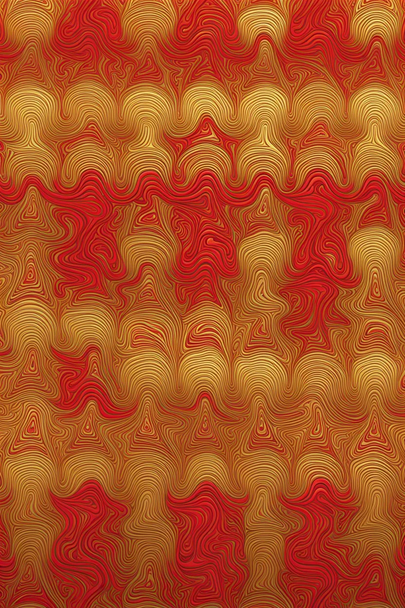 LSD induced wallpaper in gold and red