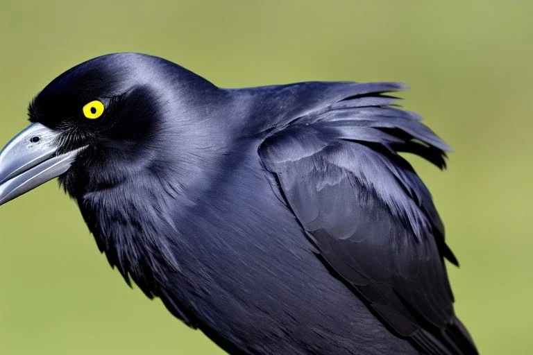 A crow that looks like a cat