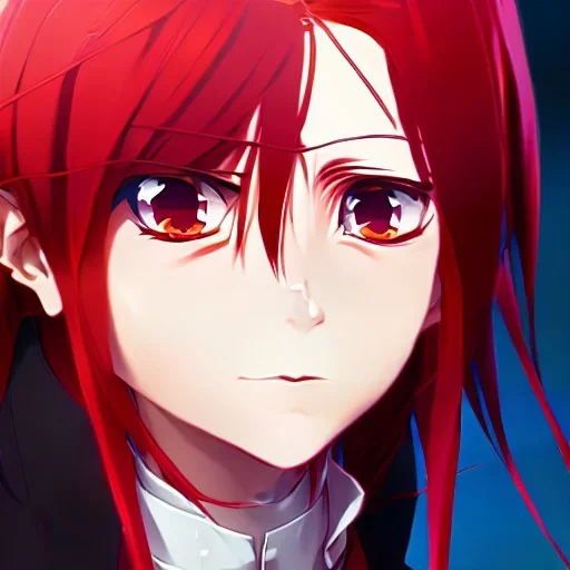 long red hair cute beatiful ritsuka fujimaru gudako anime manga high quality true art Fate Grand Order