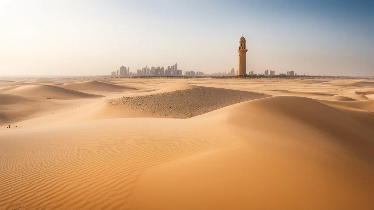 near Abu Dhabi island on your trusty camel, the sight of Maqta Tower comes into view, rising up from the desert landscape. This historic building serves as a beacon for travelers and merchants making their way across the desert and into the town. You approach the shallow low-tide crossing, and wave your hands to the guards that you see stationing at the base of the tower. They keep watch over the crossing, ensuring the safety of those passing through. You see other travelers and merchants making