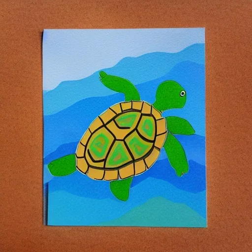 turtle and flower and mountain