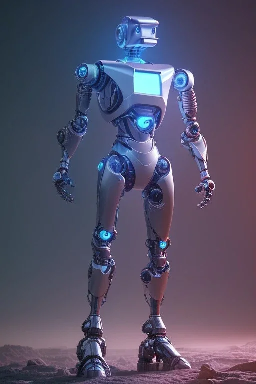 Robot world cybernetic robot, 3d ambient,3d depth, neon light,incredible, realistic, incrate detail, unreal engine