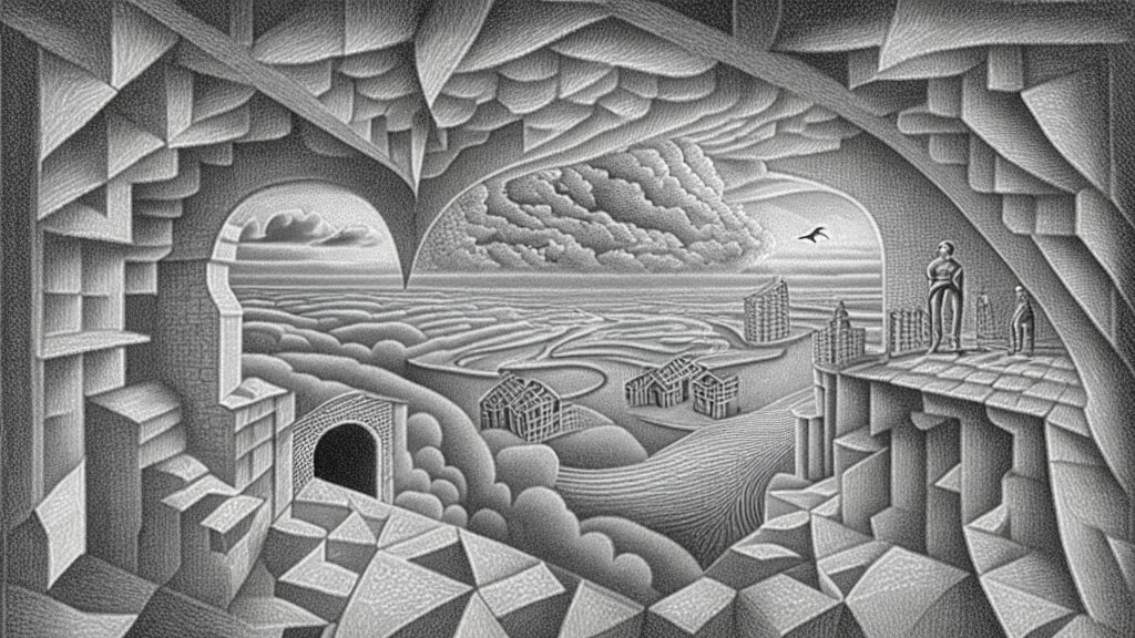 Ein Silberstreif am Horizont von M.C.Escher