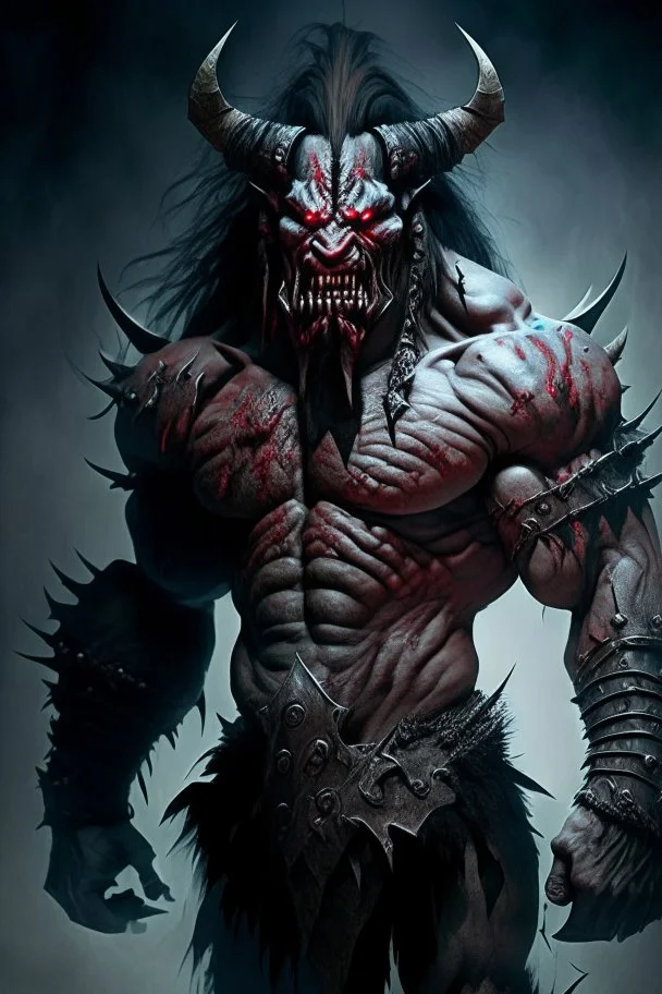 humanoid monster demon brutal beast demon abomination barbarian warrior