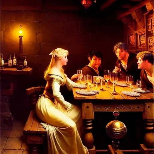 fullbody portrait 'beautiful face blonde massiveboobs medieval wench on tavern in medieval city',painting by gaston bussiere, greg rutkowski, yoji shinkawa, yoshitaka amano, tsutomu nihei, donato giancola, tim hildebrandt, oil on canvas, cinematic composition,sharp image, extreme detail,((fit full head inside picture)),32k