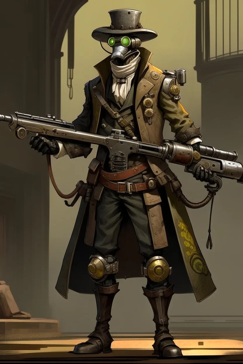 old robot assassin mercenery bounty hunter victorian