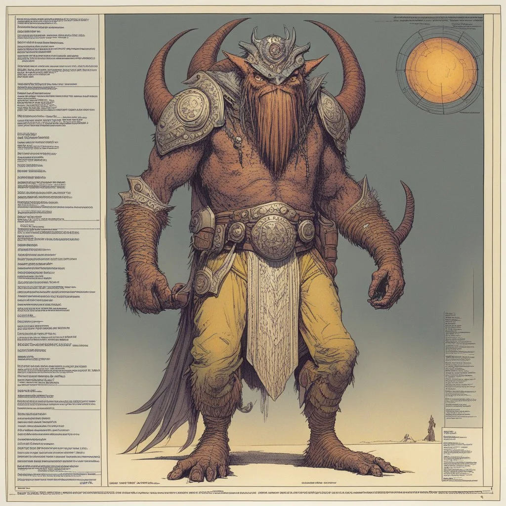 ConceptSheet: AD&D monster Demilich, with statistics [by Moebius]