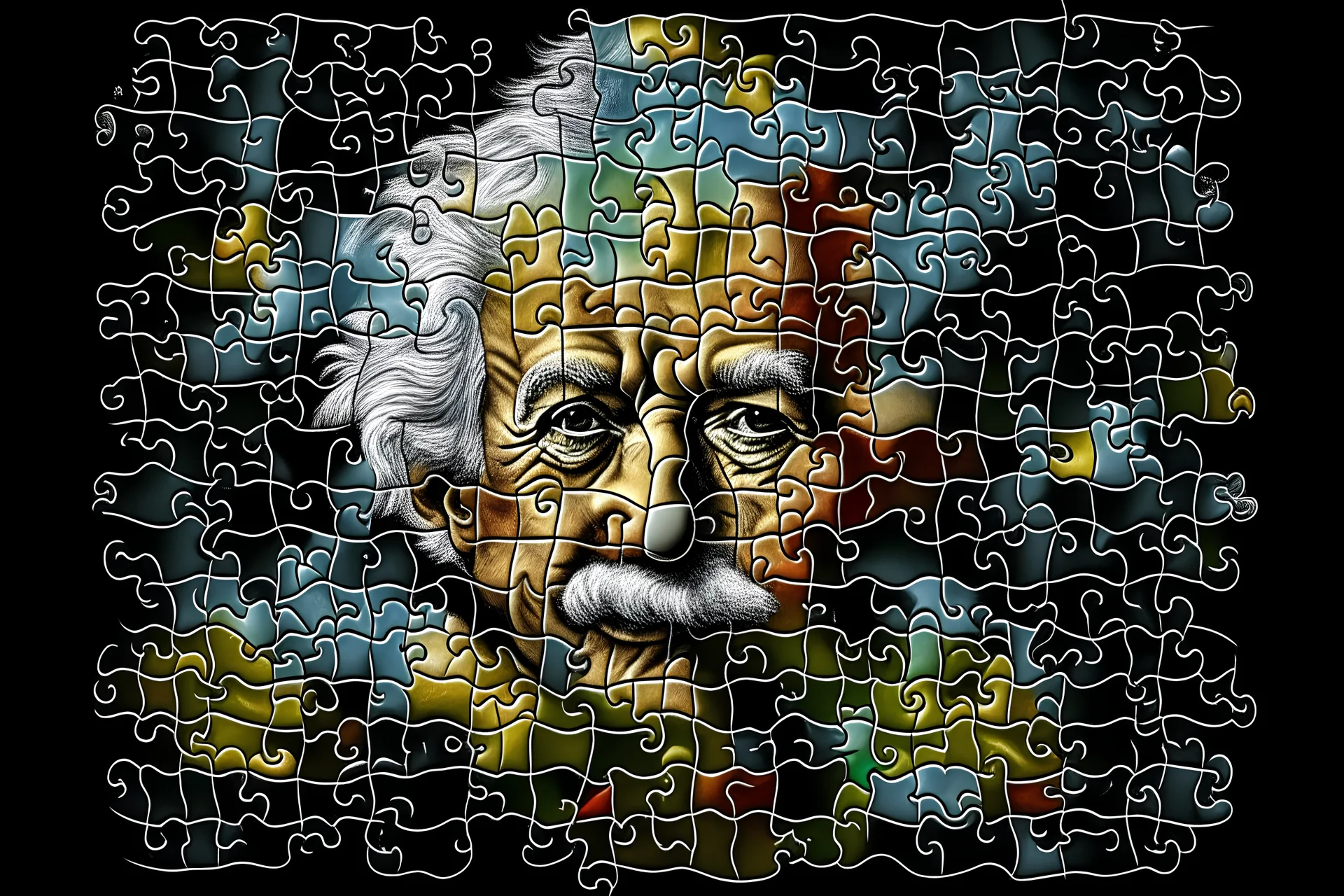 爱因斯坦大脑与方程之谜 海上漂浮的身体 刮擦划痕笔触肌理感 彩色超绘画 神秘主义 墨绿背景 荒诞异化 对比强烈 激进绘画风格 张恩利 贾科梅蒂 蒙特里安 罗斯科 弗朗西斯培根 迪本科恩 画家弗朗西斯培根工作室