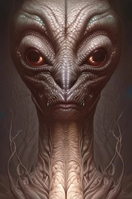 Alien tree creature,soft round eyes, 8k resolution, cinematic smooth, intricate details, vibrant colors, realistic details, masterpiece, oil on canvas, smokey background