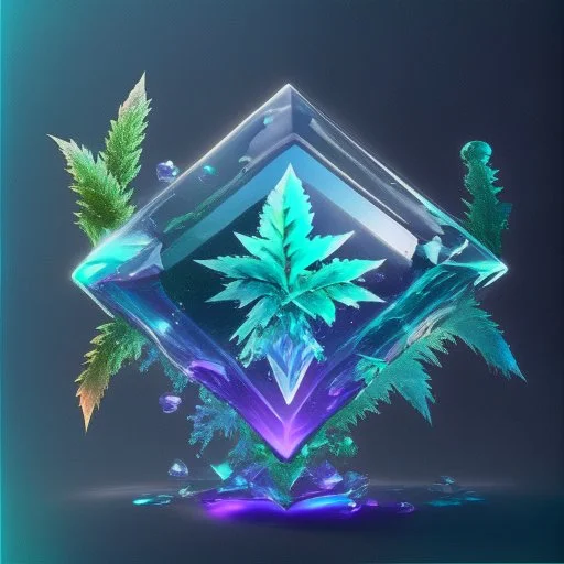 Fortnite logo holographic glass crystal weed