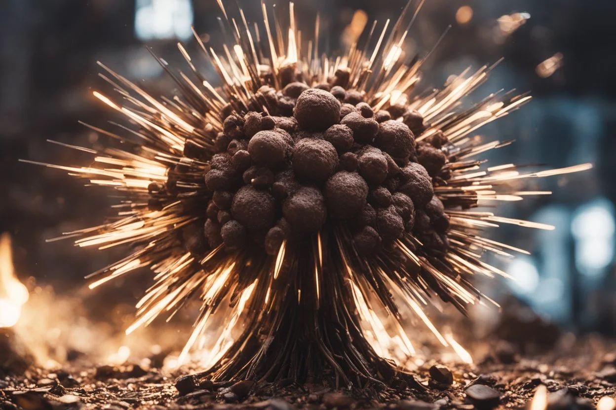 Atomic explosion, made of chocolate, ULTRA REALISTIC, details, intricate detail, professional lighting, film lighting, 35mm, anamorphic, lightroom, cinematography, bokeh, lens flare, film grain, hdr10, 8k, Roger Deakins, incredibly detailed, reflect, sharpen