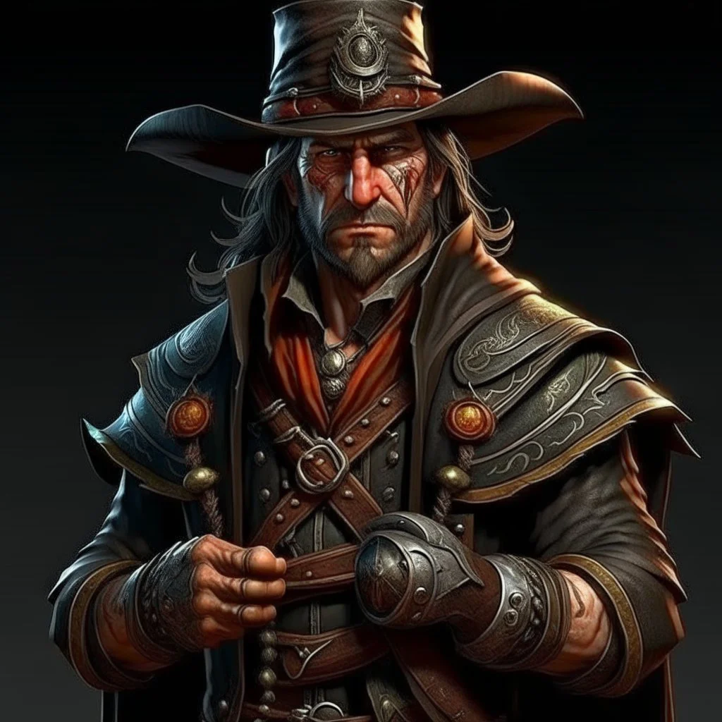 fantasy wild west bandit mage grimdark realistic