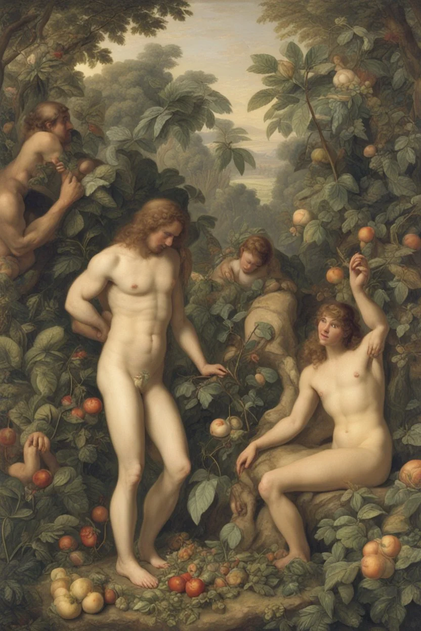 adam and eve in the garden of eden