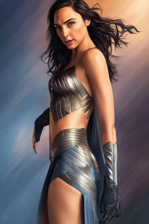 gal gadot in the style of stefan kostic, realistic, full body, sharp focus, 8 k high definition, insanely detailed, intricate, elegant, art by stanley lau and artgerm