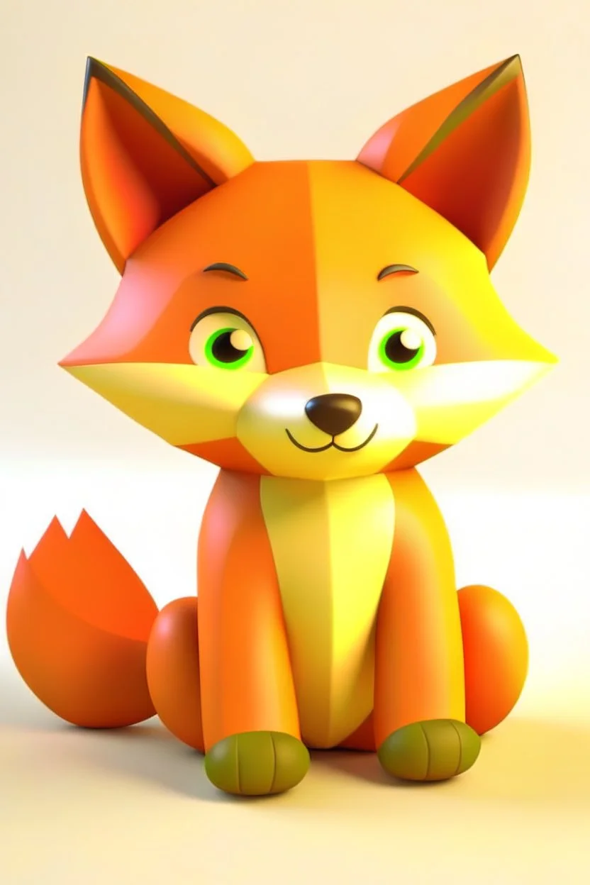 Cute fox 3D