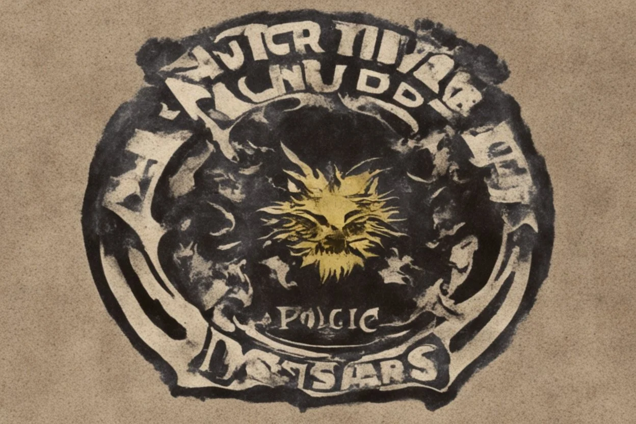 "A.C.A.B." logo, in the style of 1 color printed police union logo, all cops are bastards