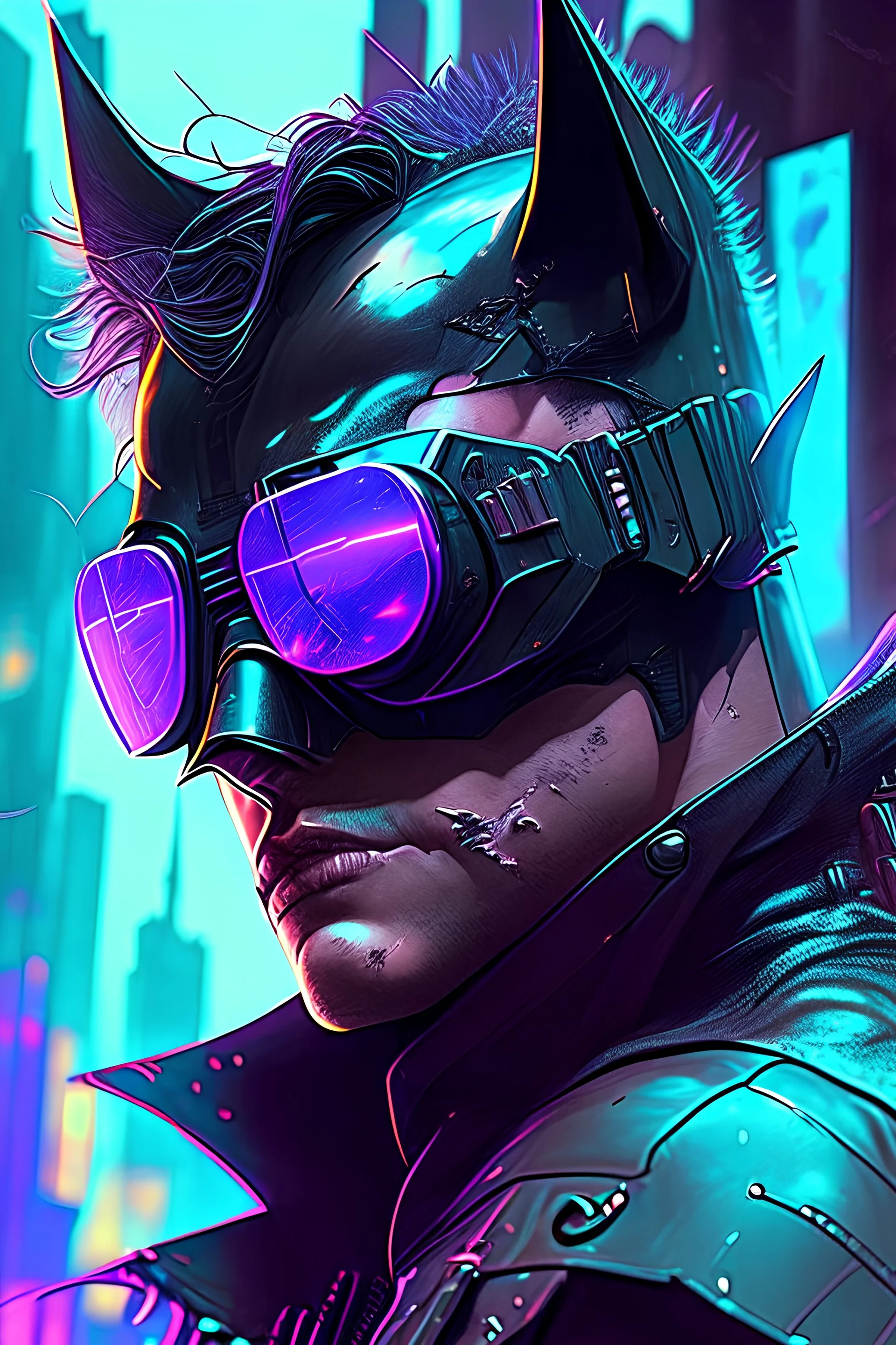 ♪ Batman from Cyberpunk ♪ ♪ Futuristic sunglasses ♪