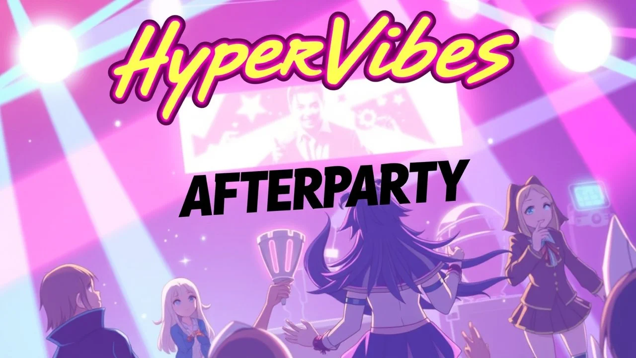 poster for HyperVibes Afterparty, anime and cosplay