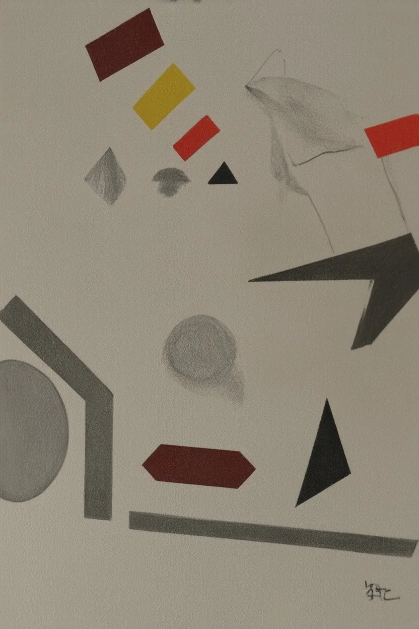 A simple collection of shapes can draw any object; Neo-Surrealistic Suprematism