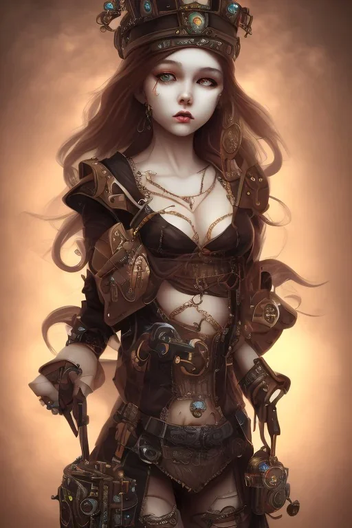 girl darkness sad steampunk cute hell end solitary body