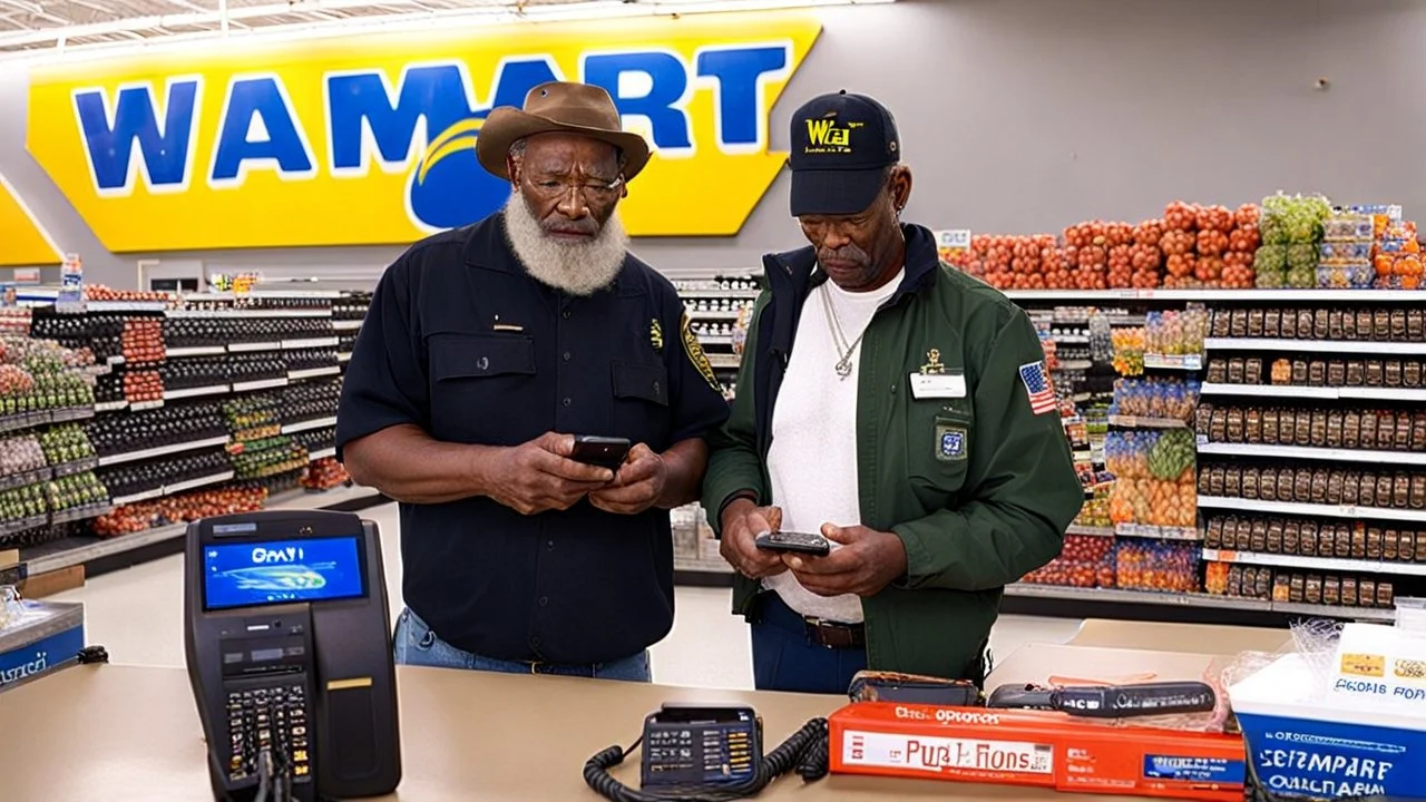 suspicious farmer buying cellphones at walmart