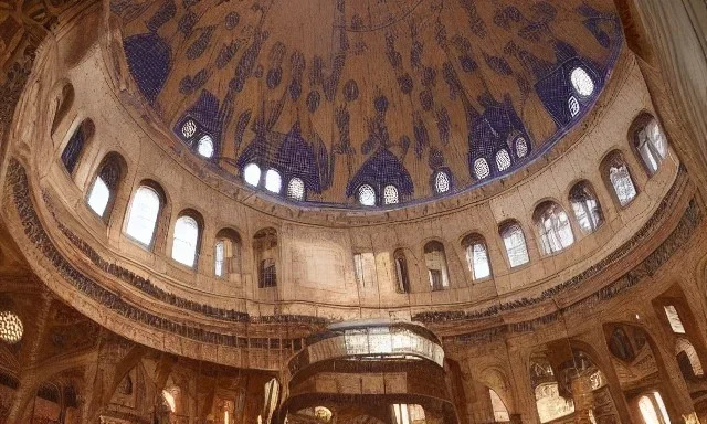 hagia sophia mosque building dramatic off center outside