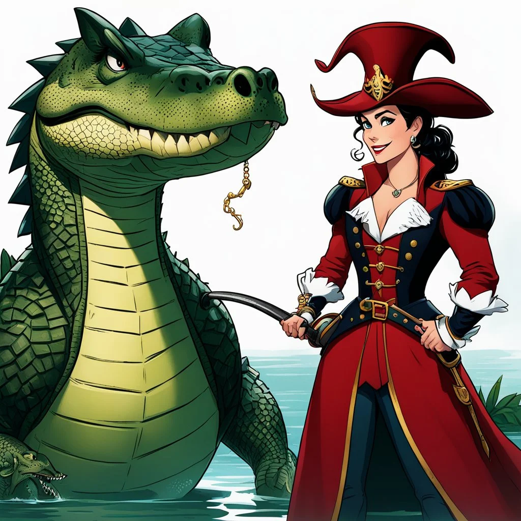 Captain Hook gender swap: confronting the crocodile