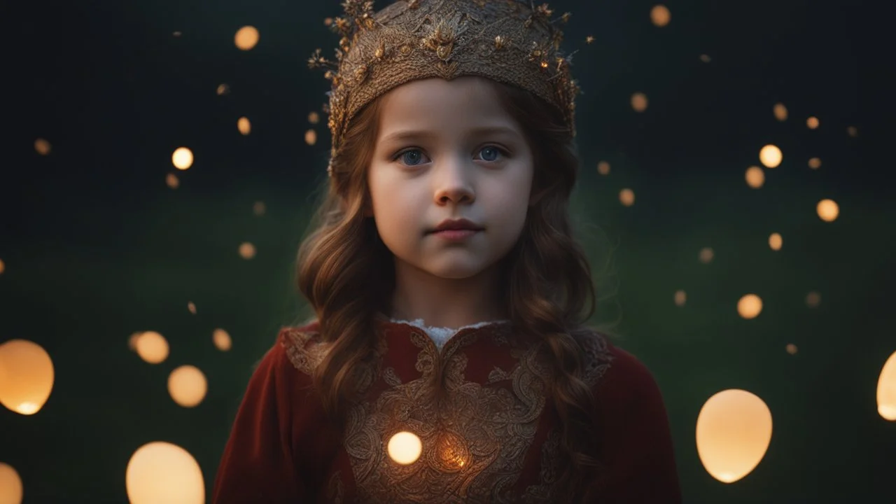 little very young Icelandic girl, peaceful, gentle, confident, calm, wise, happy, facing camera, head and shoulders, traditional Icelandic costume, perfect eyes, exquisite composition, night scene, fireflies, moon, stars, beautiful intricate insanely detailed octane render, trending on artstation, 8k artistic photography, photorealistic concept art, soft natural volumetric cinematic perfect light, chiaroscuro, award-winning photograph, masterpiece, Raphael, Caravaggio, Bouguereau, Alma-Tadema