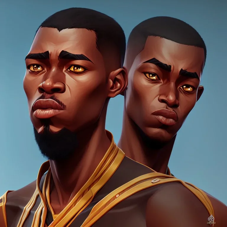 african man portrait, highly detailed