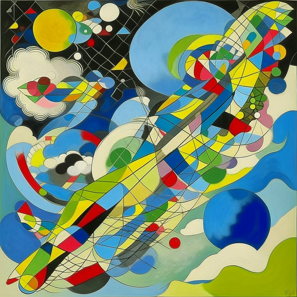 Geometric clouds painted by Wassily Kandinsky