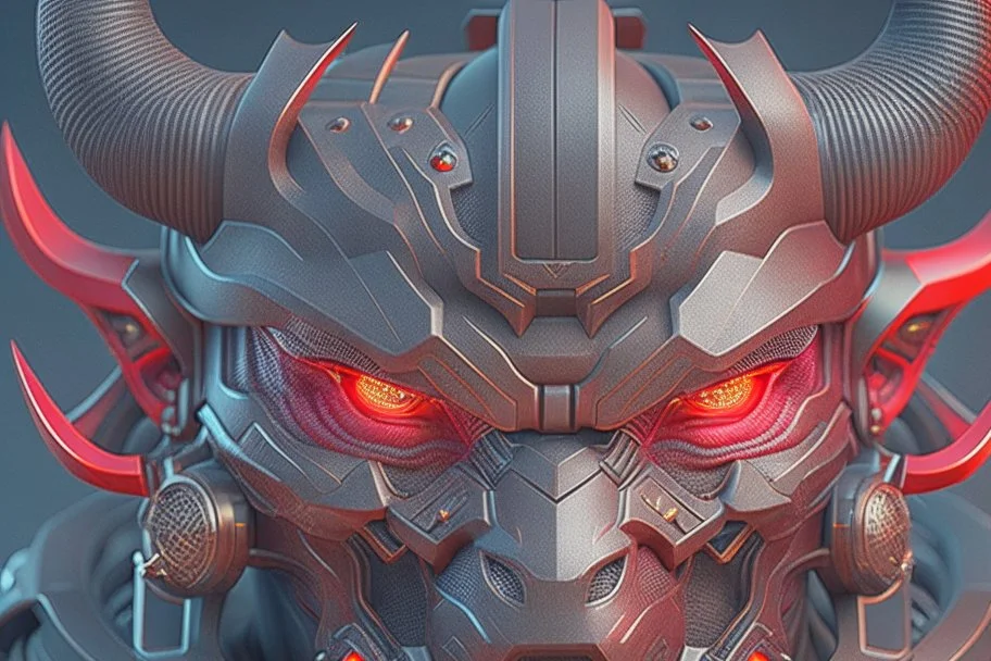 Best quality, masterpiece, ultra high definition,Futuristic, cyberpunk,Oni mask, Comic style