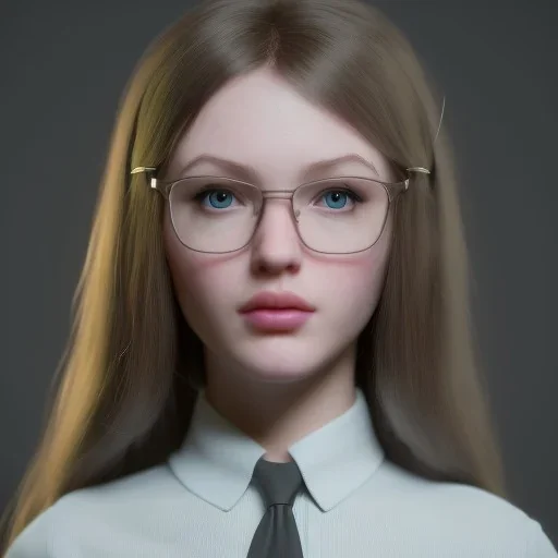 Study girl in university by the room, on book, movie, real photo realistic, unreal engine, cinematic lighting --ar 1:1 creative