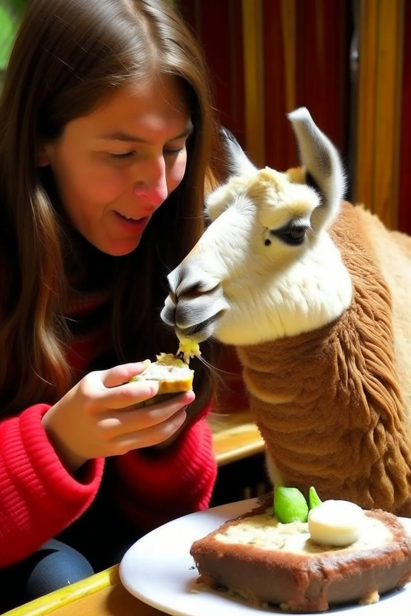 cake eating a lama