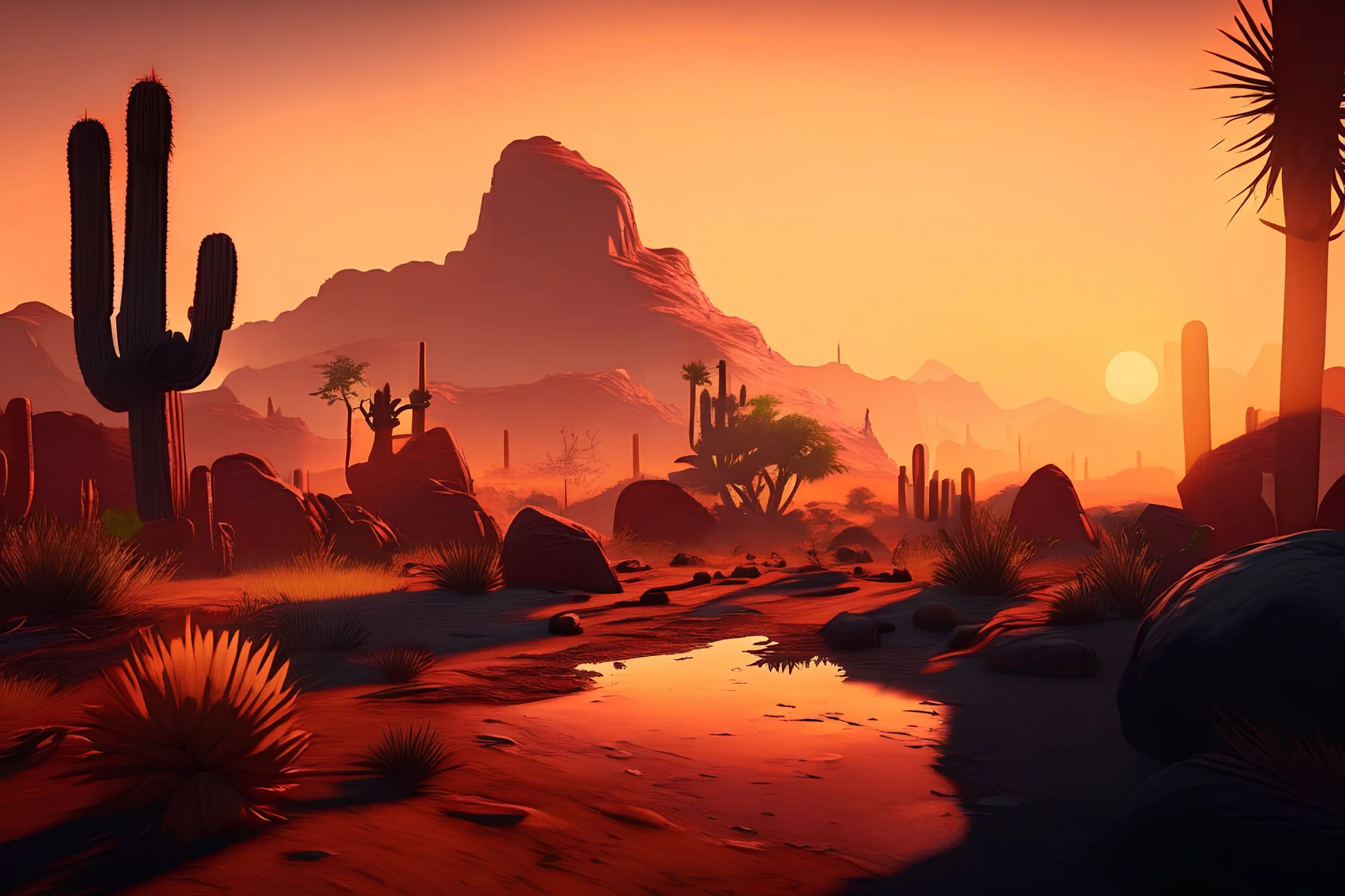 landscapes of the new west red dead redemption 2 vibe sunset oasis rocks