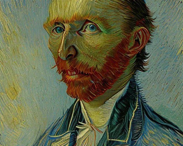 Portrait of a alien by Van Gogh