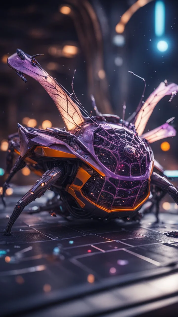 Illithid with butterfly wings ripping the roof of a Lamborghini space ship formed like a spider web syrringe ball, bokeh like f/0.8, tilt-shift lens 8k, high detail, smooth render, down-light, unreal engine, prize winning