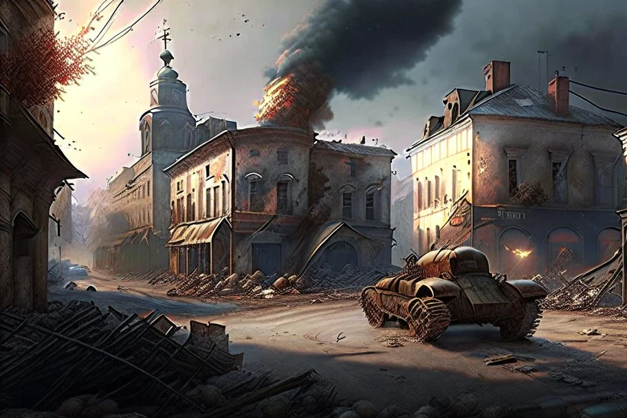 town in war