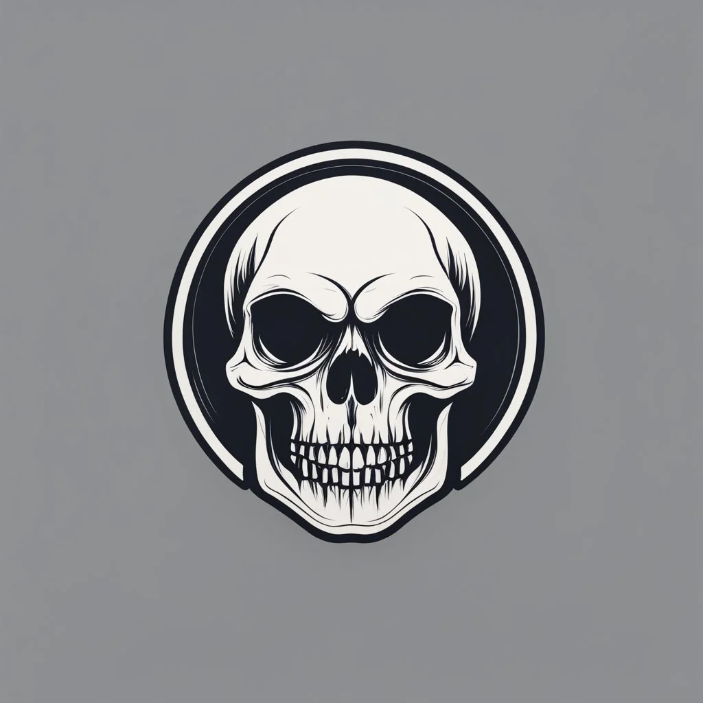 minimalistic skull logo