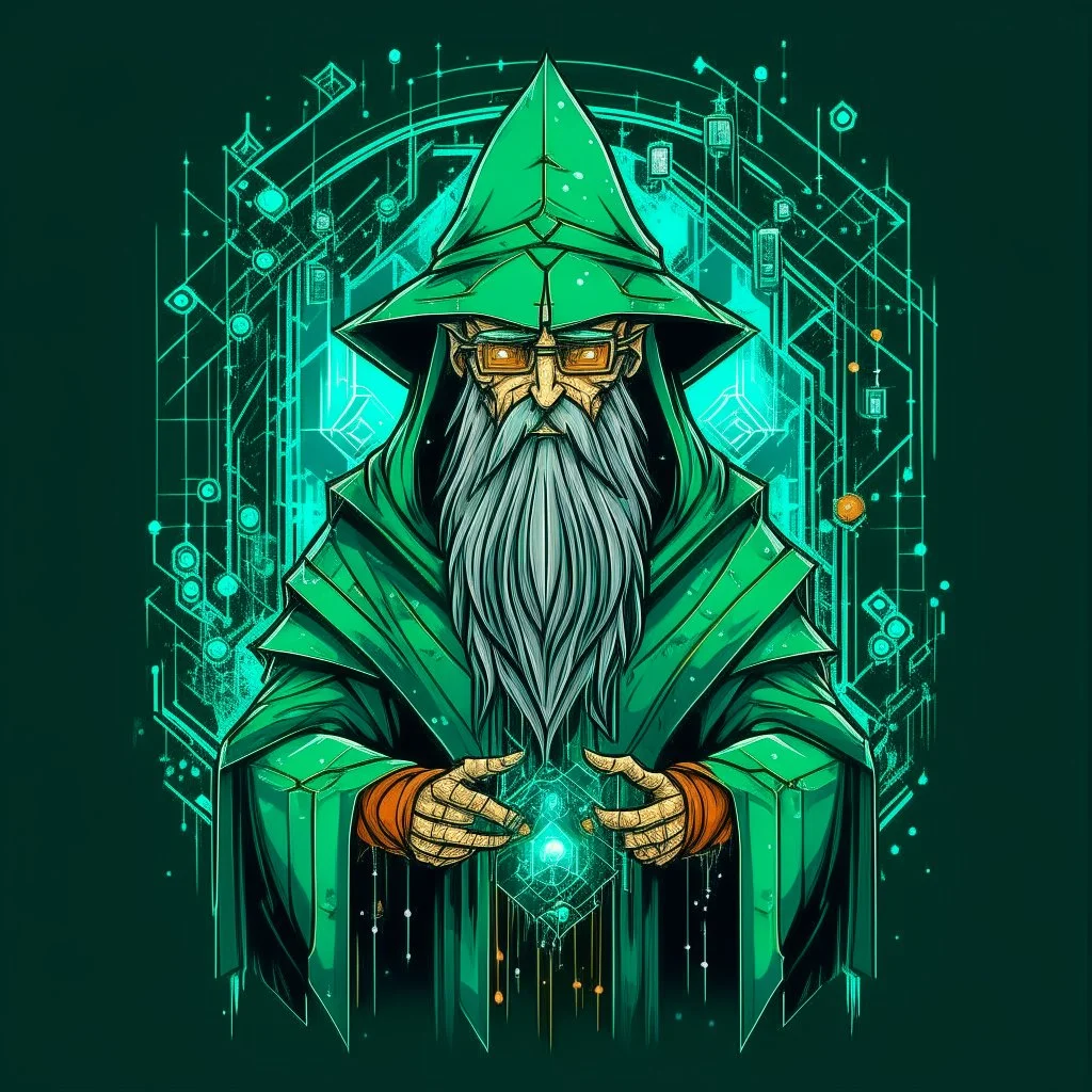 Cyberelite hacker wizard
