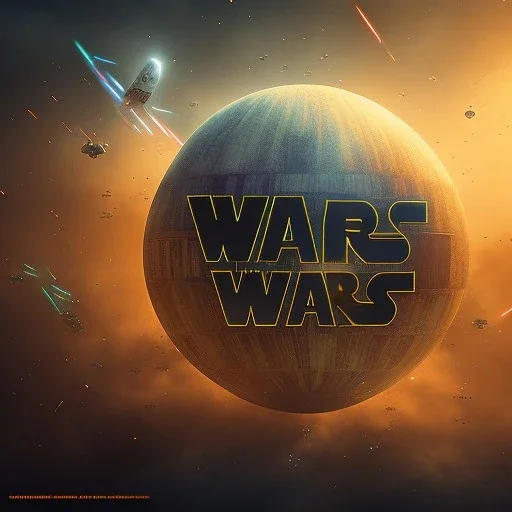 logo with only the letters 'STAR WARS', atmospheric, intricate, epic fantasy, ornate, 3D, cinematic lightning