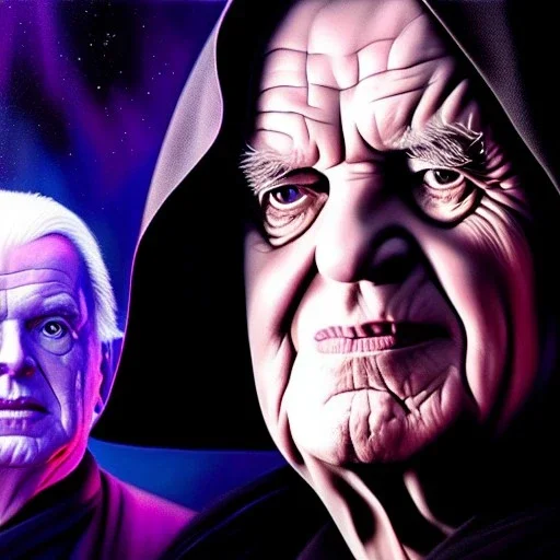 Ultra detailed fullbody Portrait in oil on canvas of Darth Sidious merges Thanos ,intense stare,extremely detailed digital painting, extremely detailed face,crystal clear Big eyes, mystical colors ,perfectly centered image, perfect composition, rim light, beautiful lighting,masterpiece,8k, stunning scene, raytracing, anatomically correct, in the style of robert e howard and Ken Kelley and Ohrai Noriyoshi and Simon Bisley and tomzj1