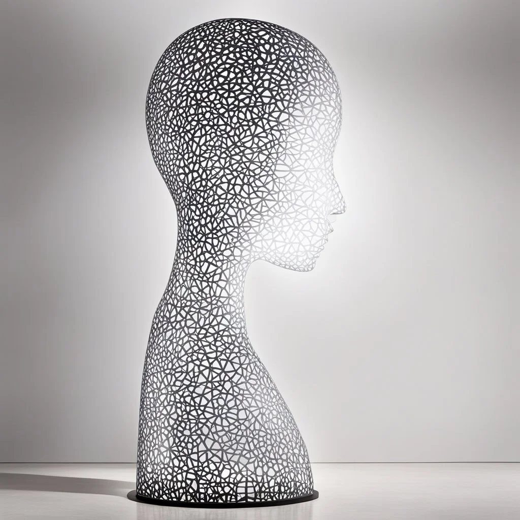 Jaume Plensa Silhouette II, circa 2010 Jaume Plensa is a Catalan artist represented by Galerie Lelong & Co. He is best known for his monumental outdoor sculptures of elongated young women's heads, often with an index finger raised to their lips in a gesture of silence. Rising as high as 45 feet, these works are constructed from materials such as resin and steel coated with marble dust. This meaningful etching conveys a similar message — an enduring truth that silence can often be an asset rather